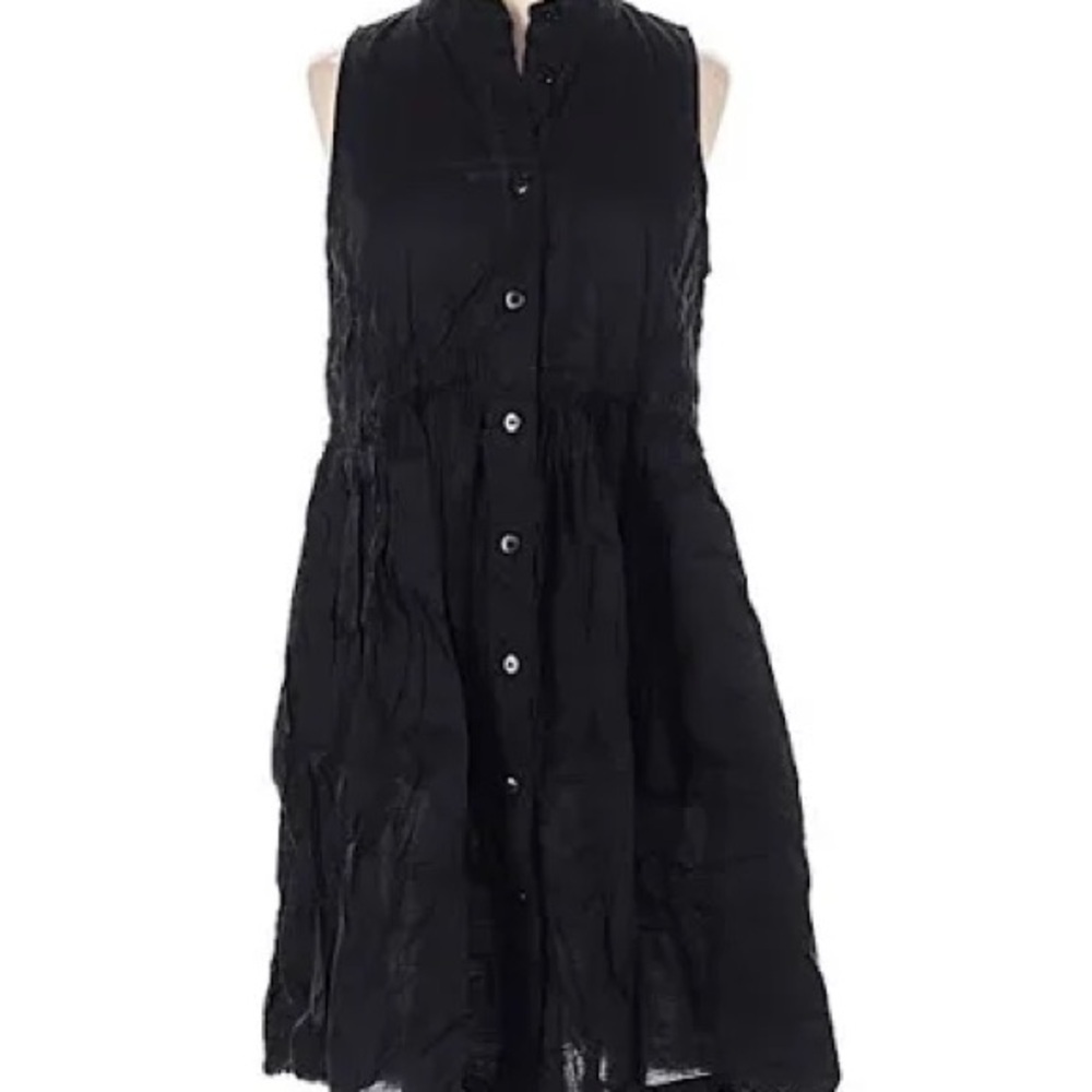 Urban Outfitters Black Button-Up Mini Dress - Picture 2 of 10